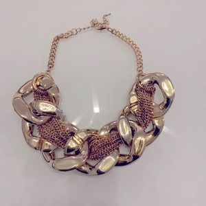 Gold Cuban chain necklace with adjustable length